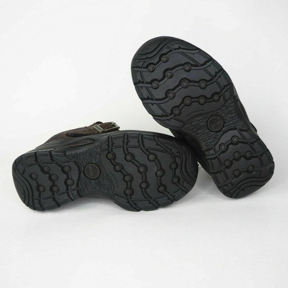 Timberland Mallard Winter Toddlers Boots Black Leather Brown Suede 33874 M - Picture 8 of 12